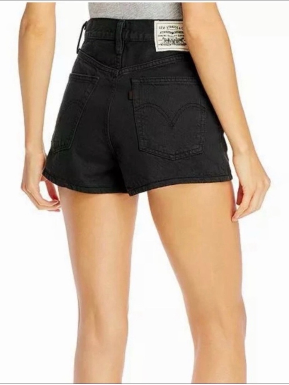Levi's Black Ribcage Denim Shorts size 28